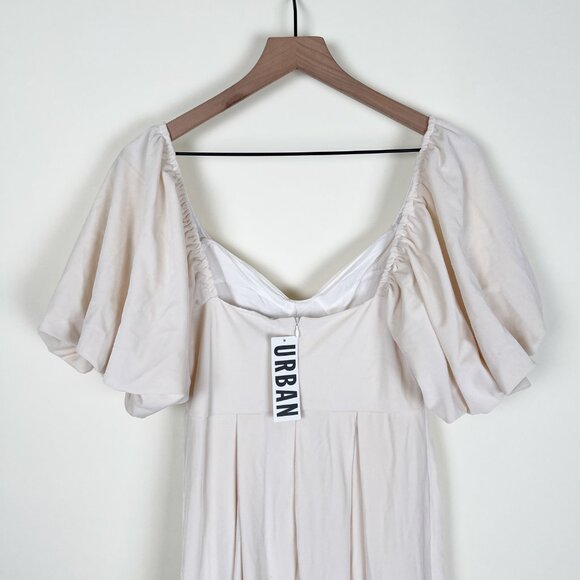 New Velvet Wedding Dress Maxi Puff Poof Sleeve Romantic Bustier Corset Bodice UO - Picture 13 of 16